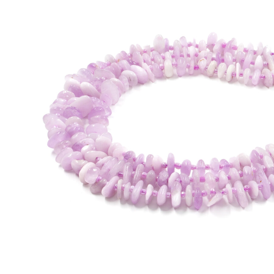 Kunzite fili chips circa 12x10mm