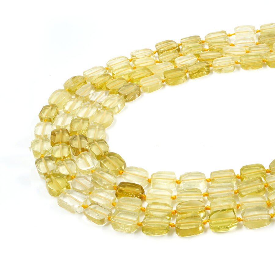 Quarzo Lemon fili rettangoli piatti circa 13x10mm