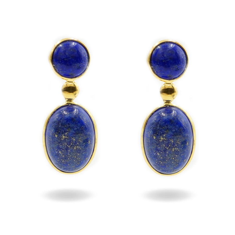 Orecchini in argento 925 con Lapis – Dorato