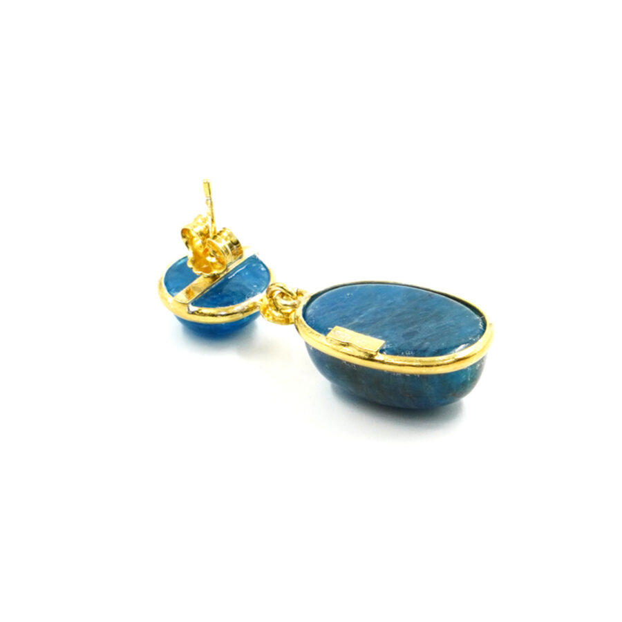 Orecchini in argento 925 con apatite – Dorato - immagine 2