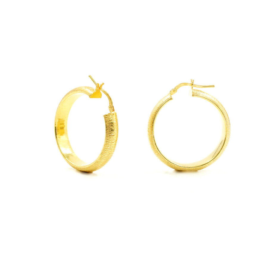 Orecchini in argento 925 a baionetta 30mm – Dorato