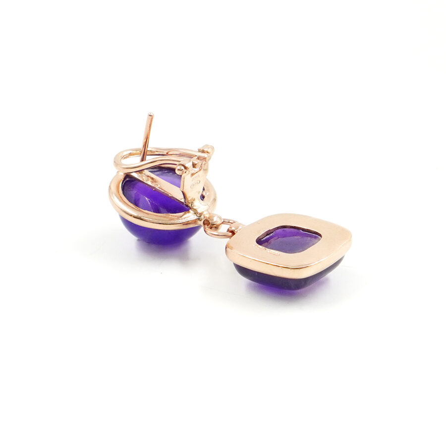 Orecchini in argento 925 con ametista – Rosato - immagine 2