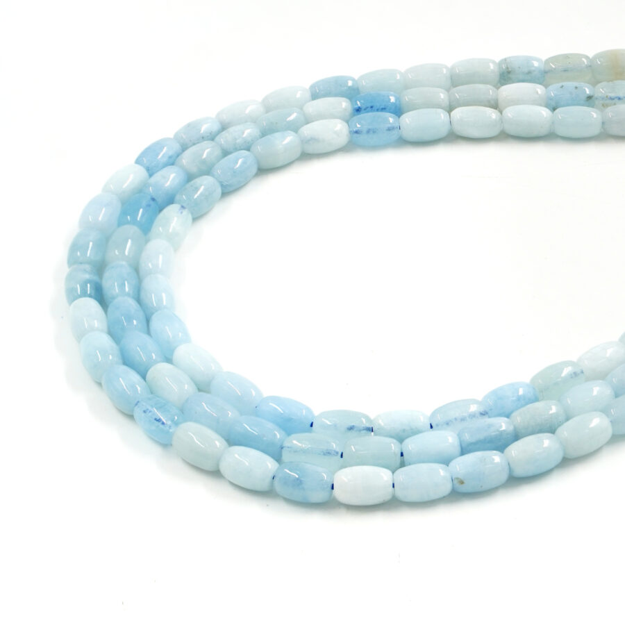 Acquamarina fili cannette 10x6mm