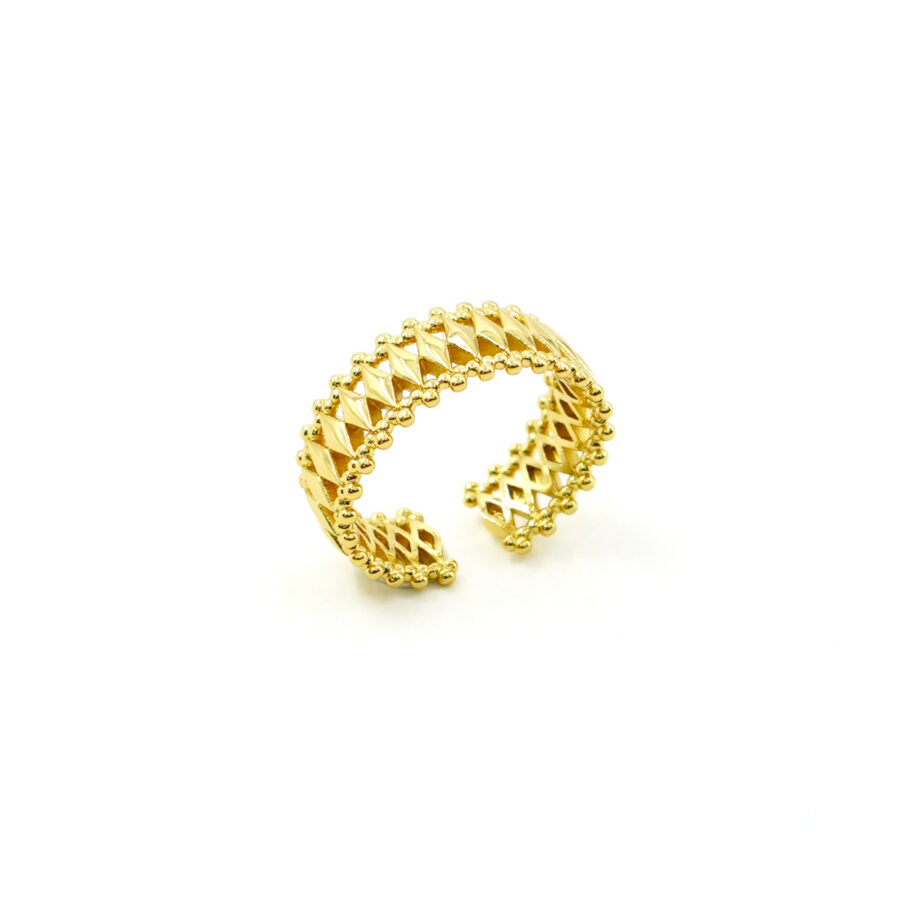 Anello fascia con rombi traforati