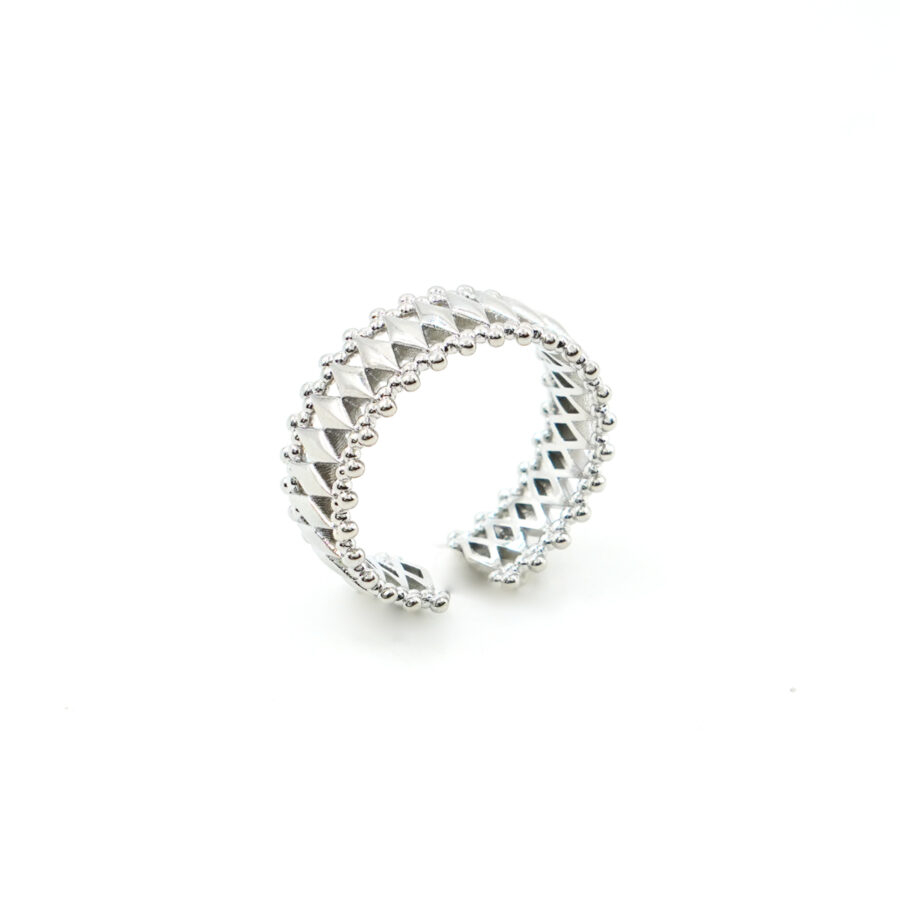 Anello fascia con rombi traforati