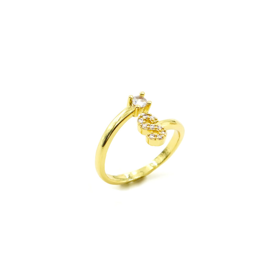 Anello contrarier S e Zircone