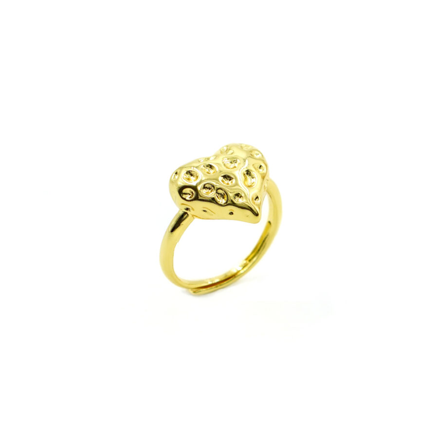 Anello Cuore martellato