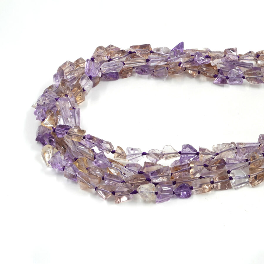 Ametrino fili sassi sfaccettati ~14x8mm
