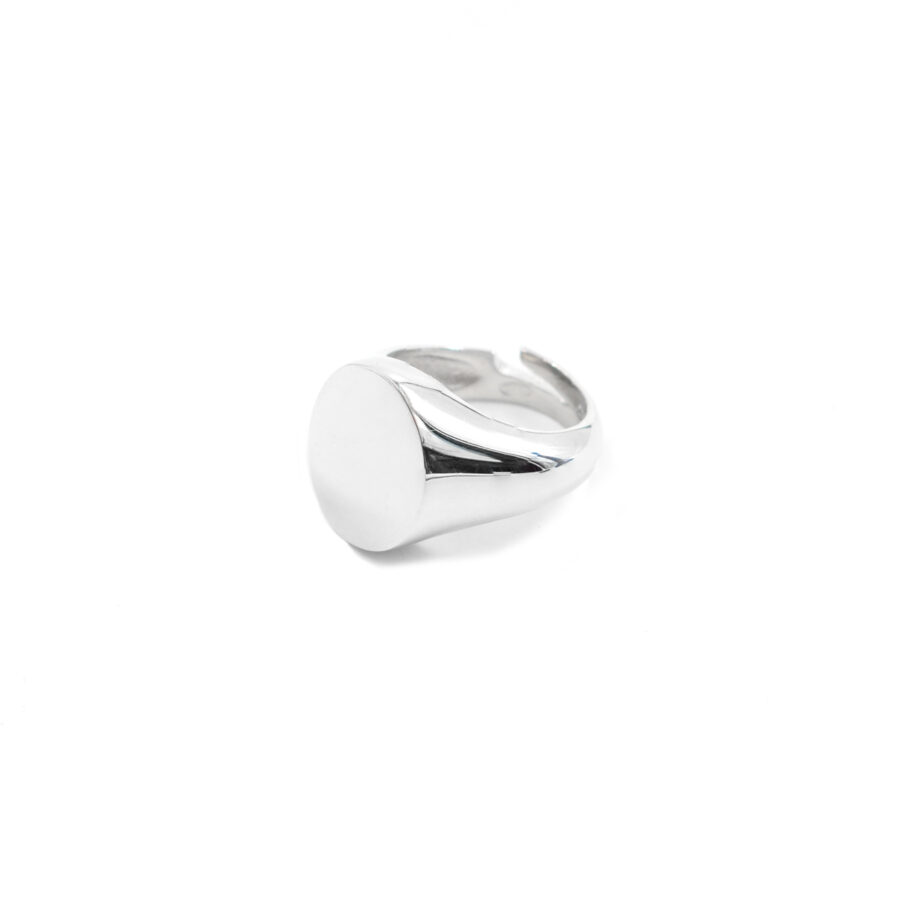 Anello ovale in argento 925 – Rodiato