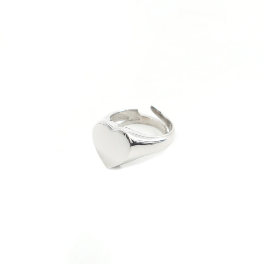 Anello cuore in argento 925 – Rodiato