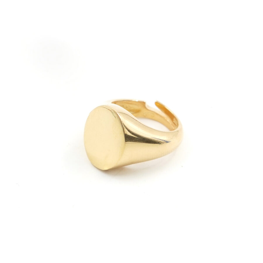 Anello ovale in argento 925 – Dorato