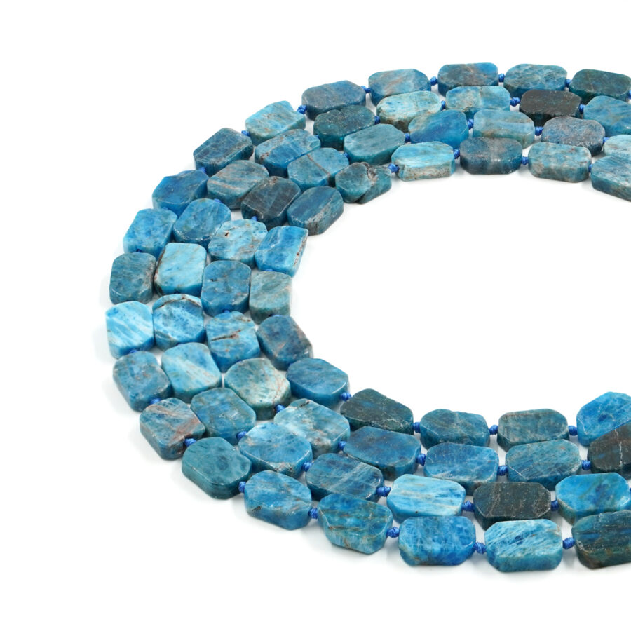 Apatite fili rettangoli piatti 14x10mm