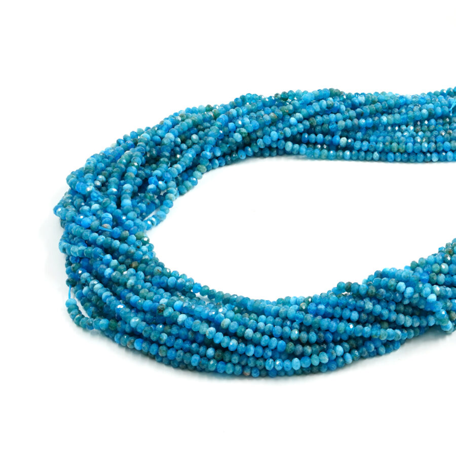 Apatite fili rondelle sfaccettate 3,5x2,5mm