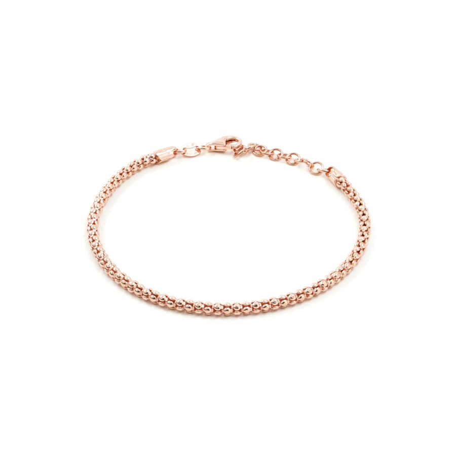 Bracciale catena Coreana in argento 925 misura 2,70mm - Rosato