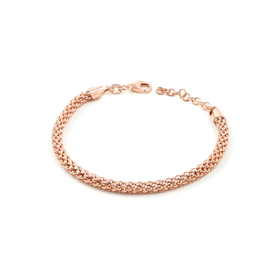 Bracciale catena Coreana in argento 925 misura 4,00mm – Rosato