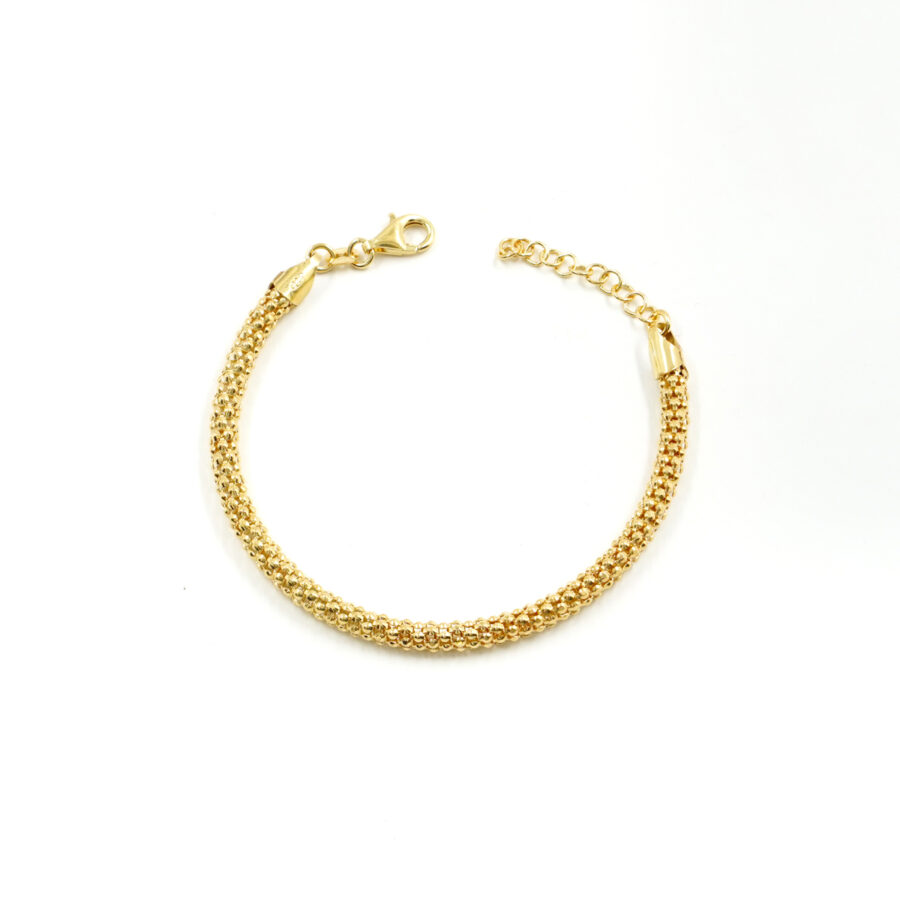 Bracciale catena Coreana in argento 925 misura 4,00mm – Dorato
