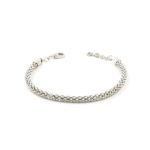 Bracciale catena Coreana in argento 925 misura 4,00mm – Rodiato