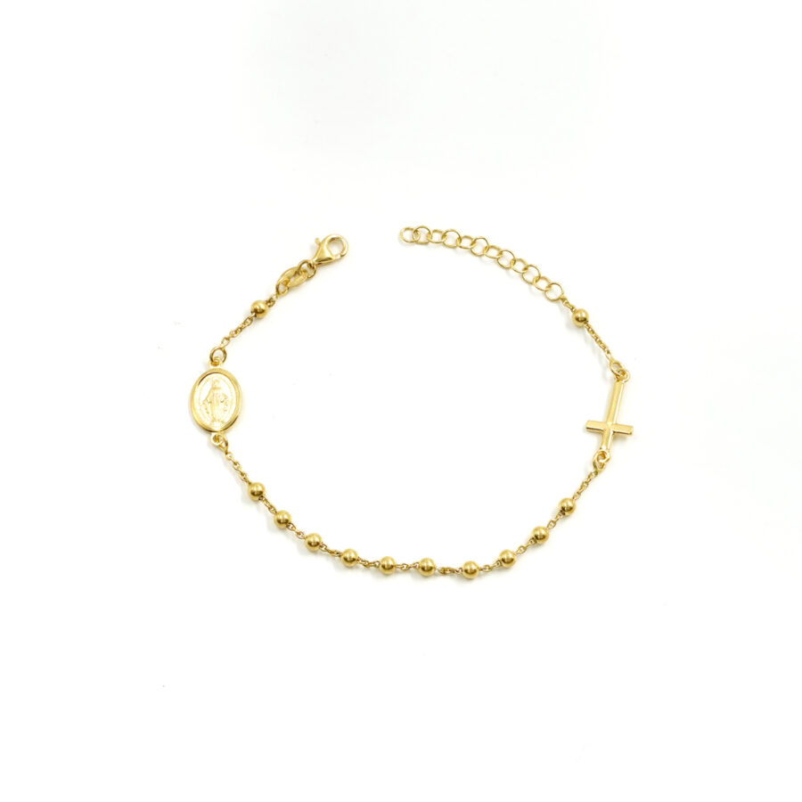 Bracciale Rosario in argento 925 - Dorato