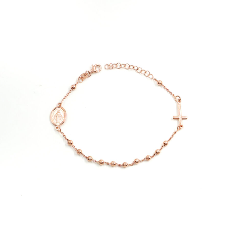 Bracciale Rosario in argento 925 – Rosato
