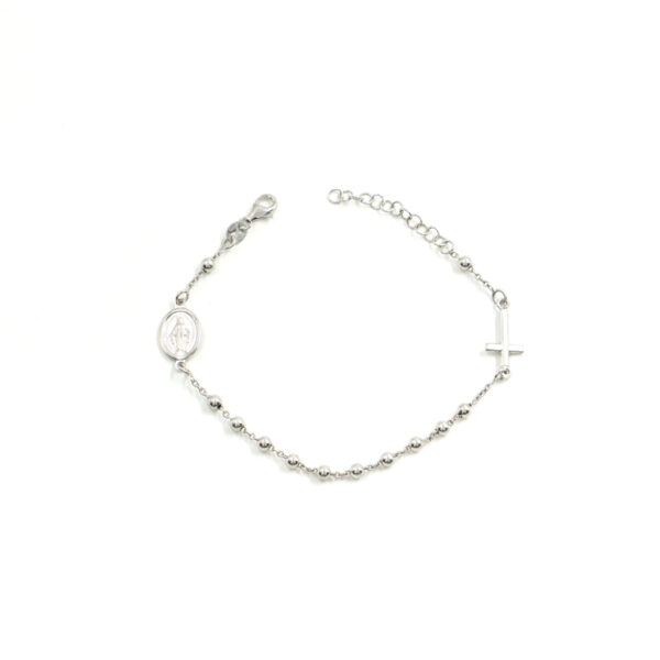 Bracciale Rosario in argento 925 – Rodiato