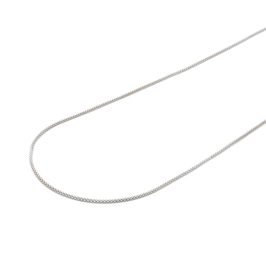 Collana catena coreana in argento 925 spessore 1,20mm – Rodiato