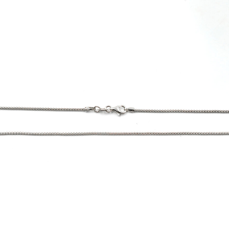 Collana catena coreana in argento 925 spessore 1,20mm – Rodiato - immagine 2