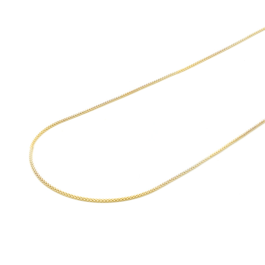 Collana catena coreana in argento 925 misura 1,20mm – Dorato