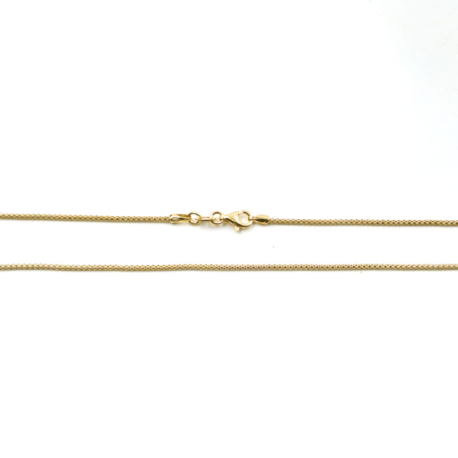 Collana catena coreana in argento 925 misura 1,20mm – Dorato - immagine 2