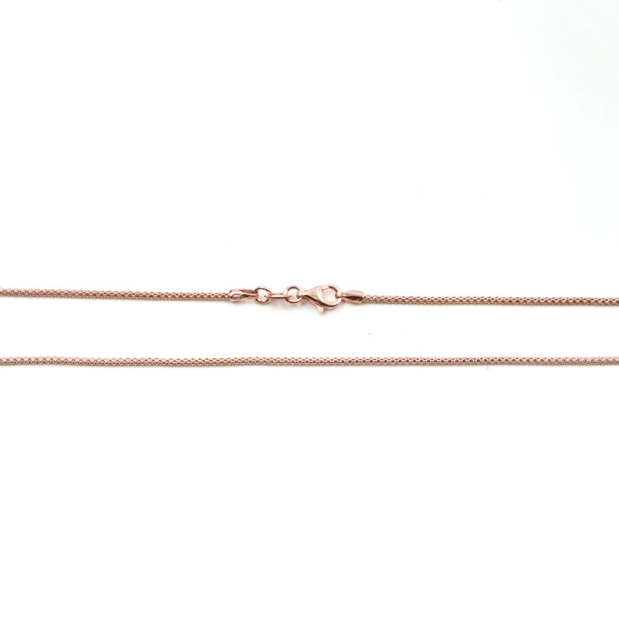 Collana catena coreana in argento 925 misura 1,20mm – Rosato - immagine 2