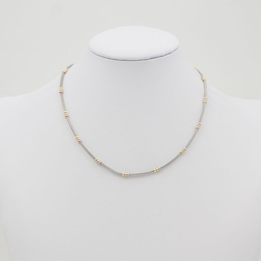 Collana catena Coreana in argento 925 misura 1,70mm – Rodiato