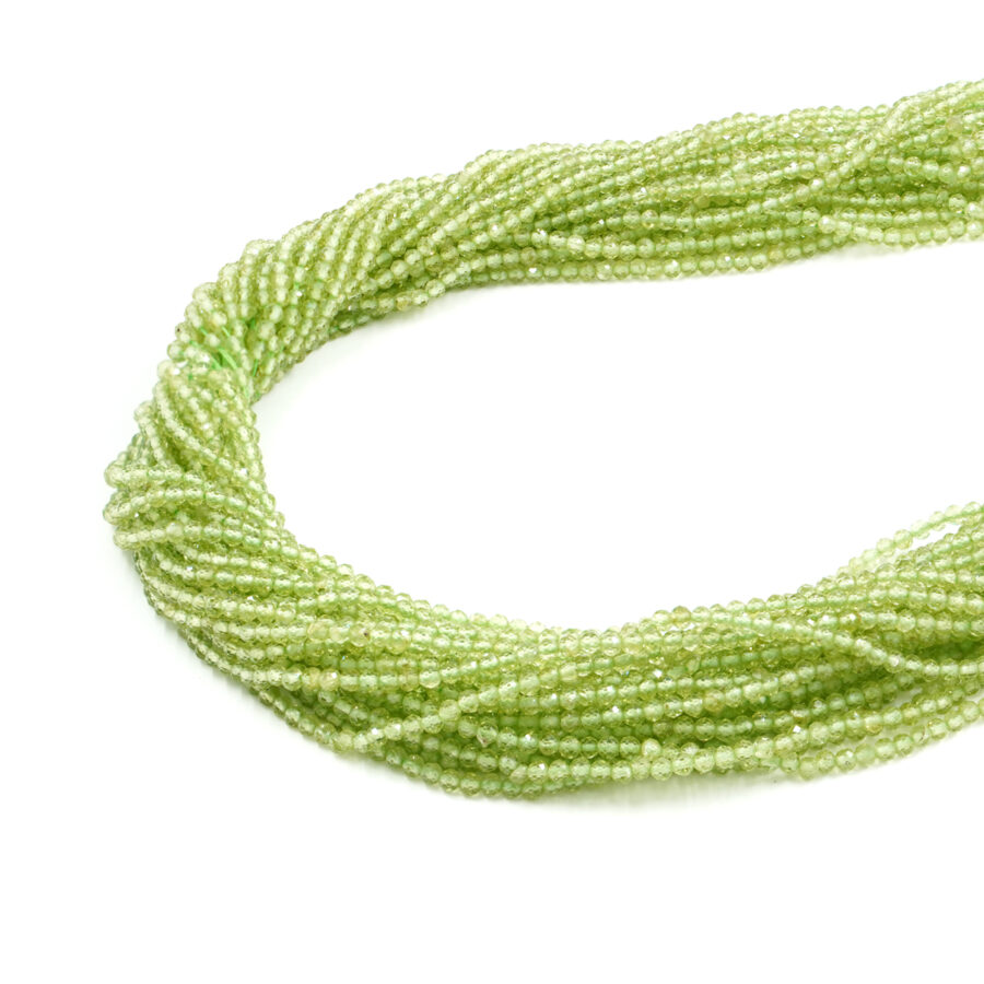 Peridoto fili tondi sfaccettati 3mm