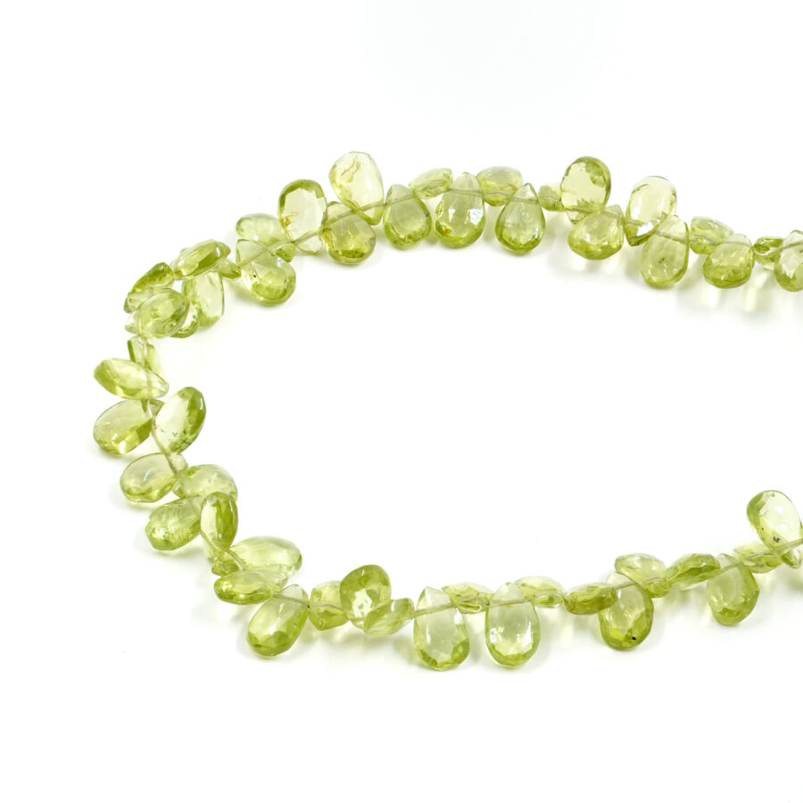 Peridoto fili gocce sfaccettate 8x5mm, 10x6mm – Foro Laterale