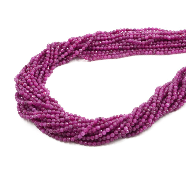 Rubini fili tondi faccettati 3mm – Qualità A