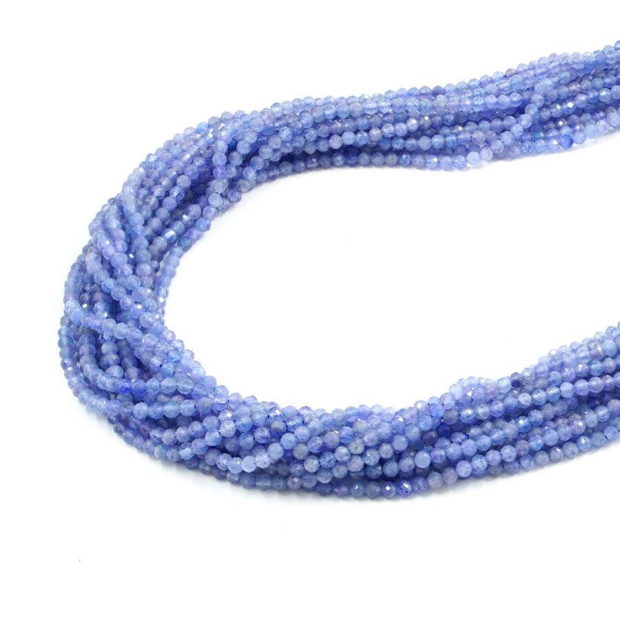 Tanzanite fili tondi sfaccettati 3mm