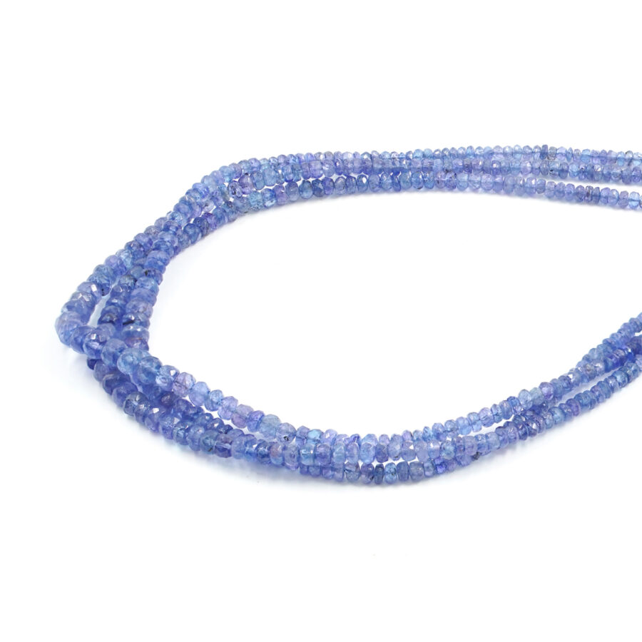Tanzanite fili a gradazione rondelle sfaccettate 6x3mm