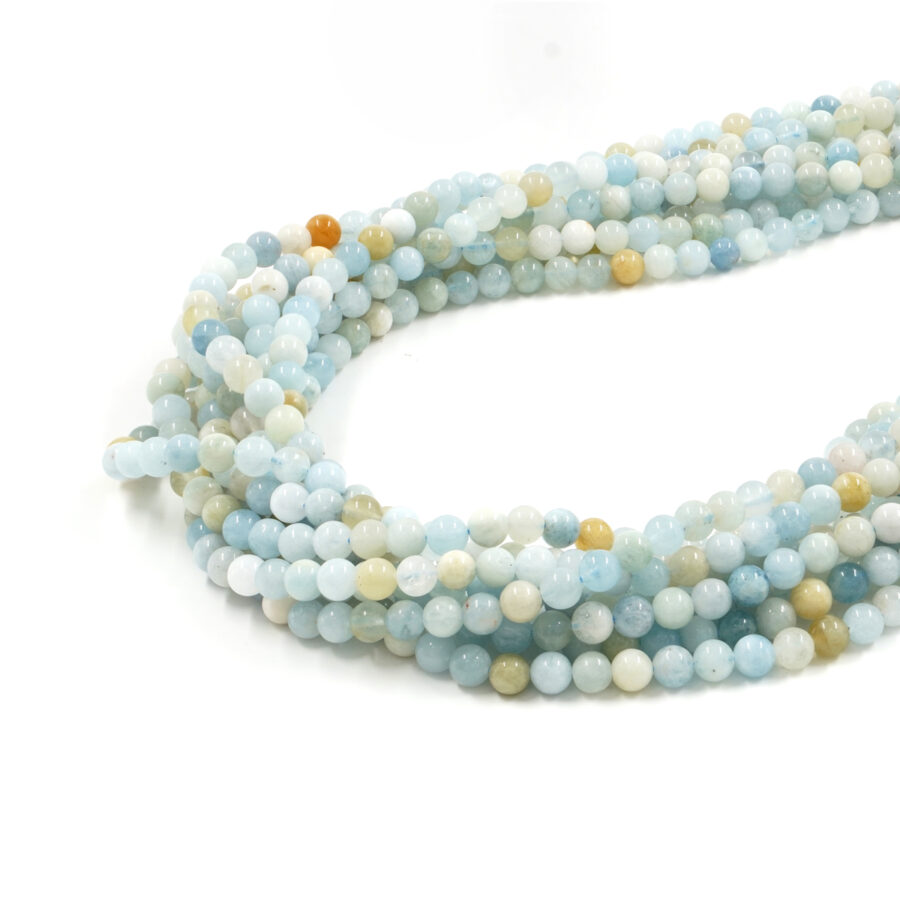 Acquamarina Multicolor fili tondi 4mm a 14mm - immagine 2