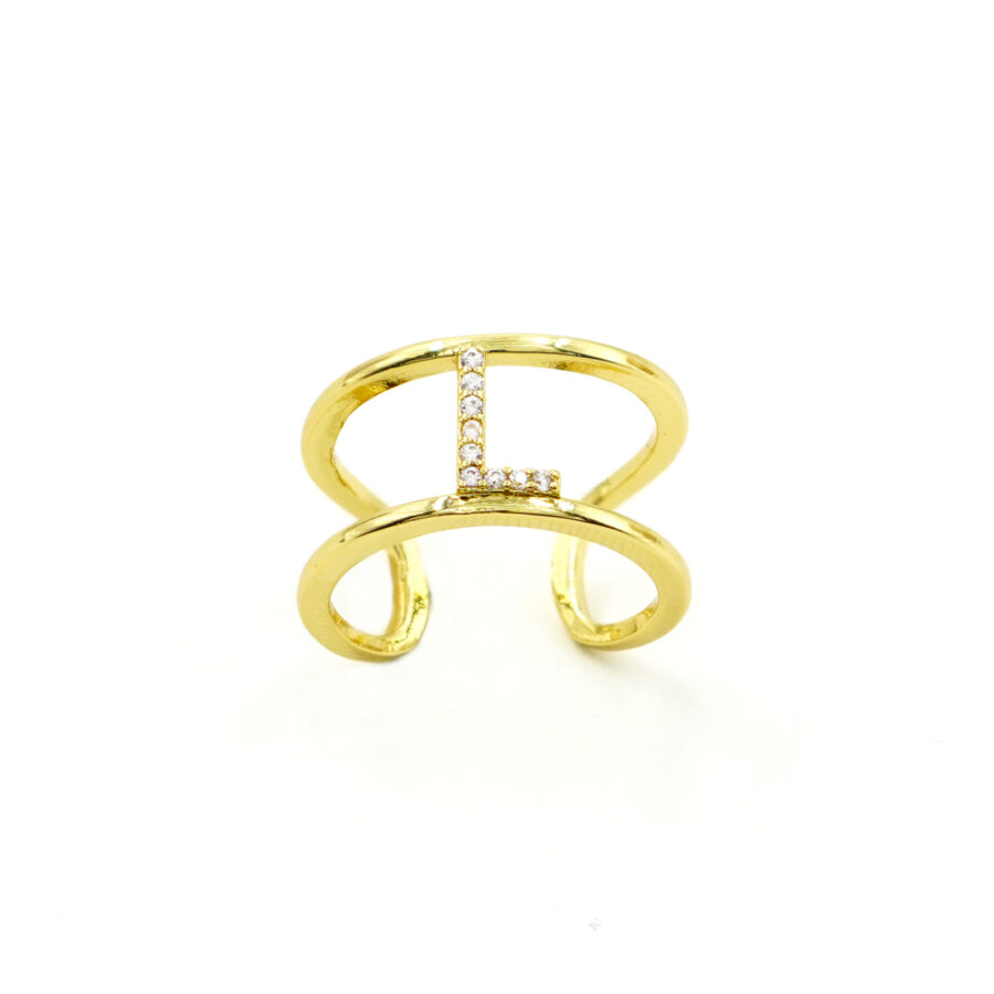 Anello fascia Licia con zirconi bianchi