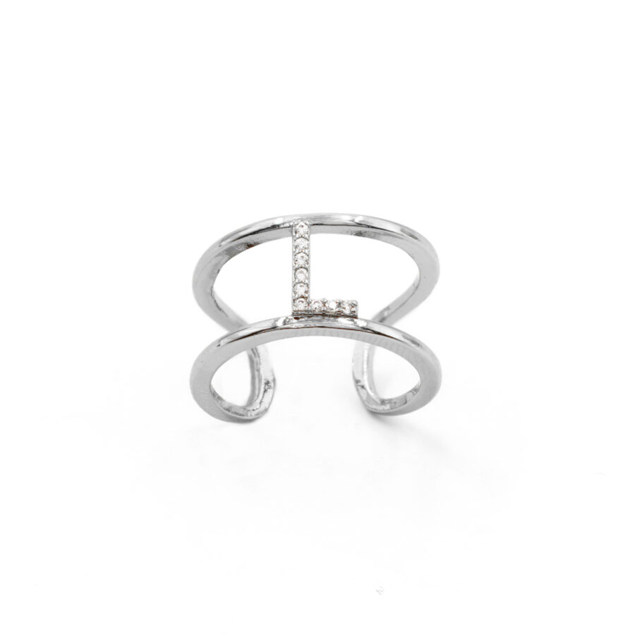 Anello fascia Licia con zirconi bianchi