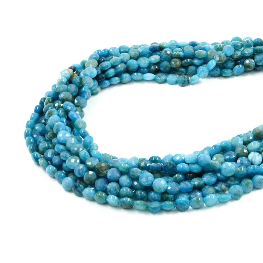 Apatite fili monete sfaccettate 8mm