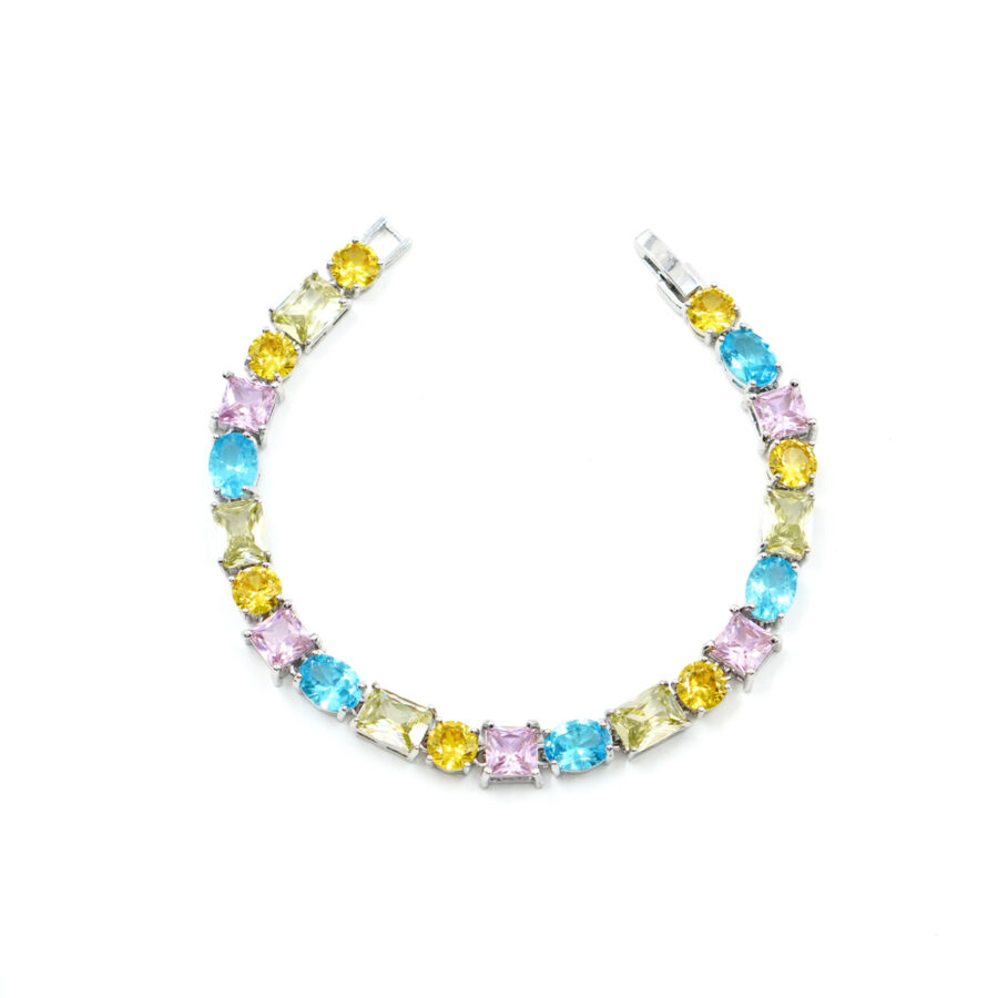 Bracciale Tennis con zirconi multicolore