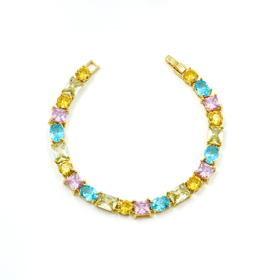 Bracciale Tennis con zirconi multicolore
