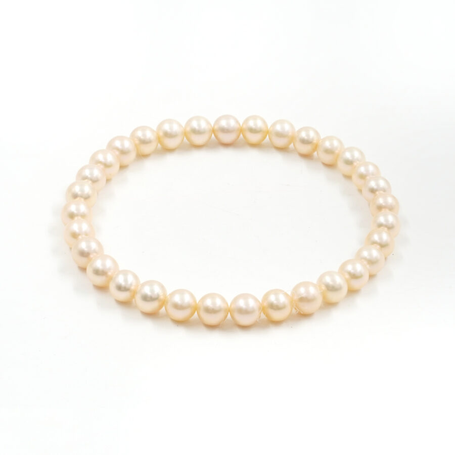 Bracciale Elastico con perle d'acqua dolce rosa