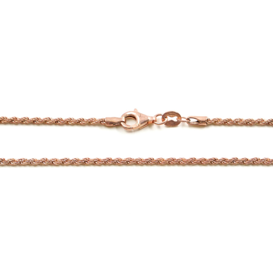 Collana catena corda in argento 925 misura 1,80mm – Rosato - immagine 2