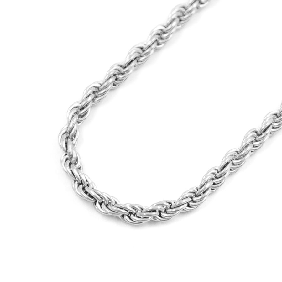 Collana catena corda in argento 925 misura 1,80mm – Rodiato