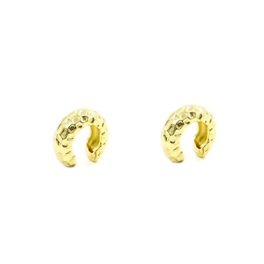 Orecchini ear cuff martellati