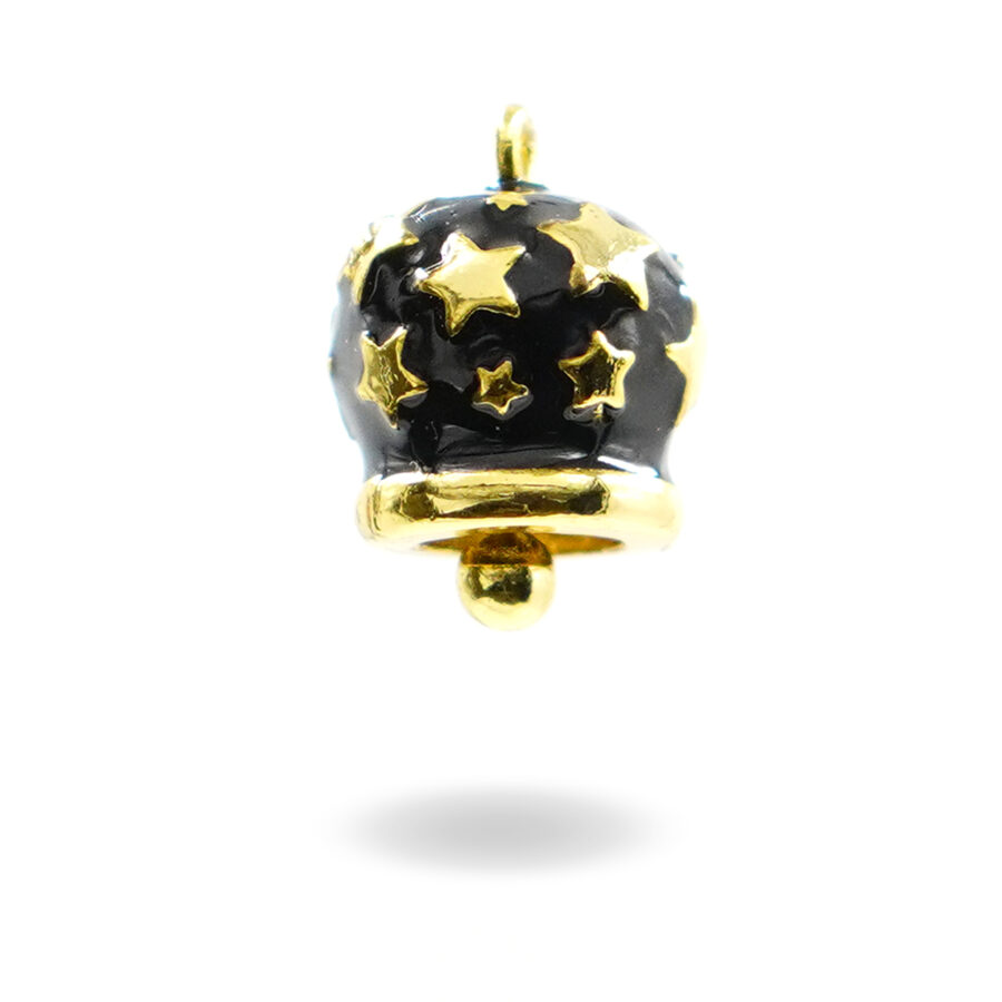 Pendente con stelline e smalto nero