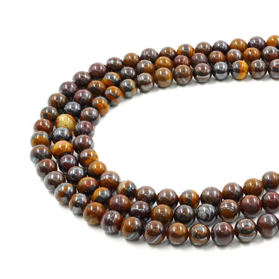 Occhio di tigre ferroso fili tondi 6mm a 10mm