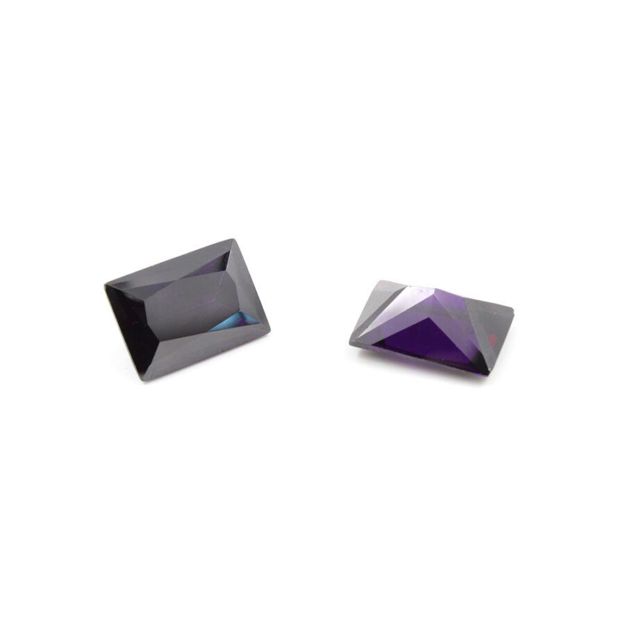 Zirconi viola taglio rettangolare 10x14mm <strong>[Buste da 5pz]</strong>