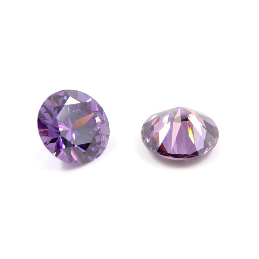 Buste di Zirconi viola tondi taglio diamante 4mm a 10mm