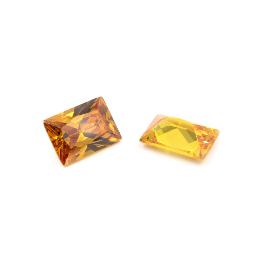 Zirconi citrino taglio rettangolare 10x14mm <strong>[Buste da 5pz]</strong>